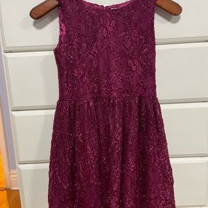 Cranberry maroun dress for girls